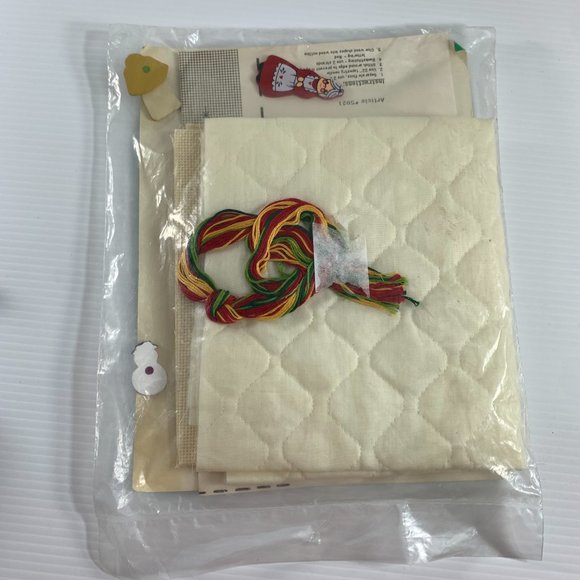 Hobby Kraft Kit 5021 Jumbo Counted Crosstitch Christmas Stocking Snowman Angel - Picture 5 of 6